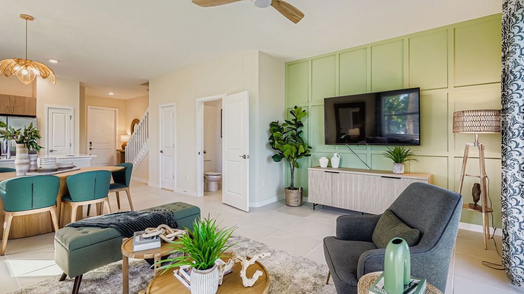 Representative furnished interior of a home built from the Bondi by D.R. Horton in Lakeside Landing, Royal Palm Beach (Image 9).