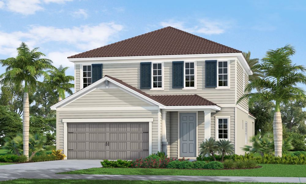 Representative exterior photo of a completed home built from the Heritage 2 by Neal Communities in Grand Park, Sarasota, FL (Image 18).