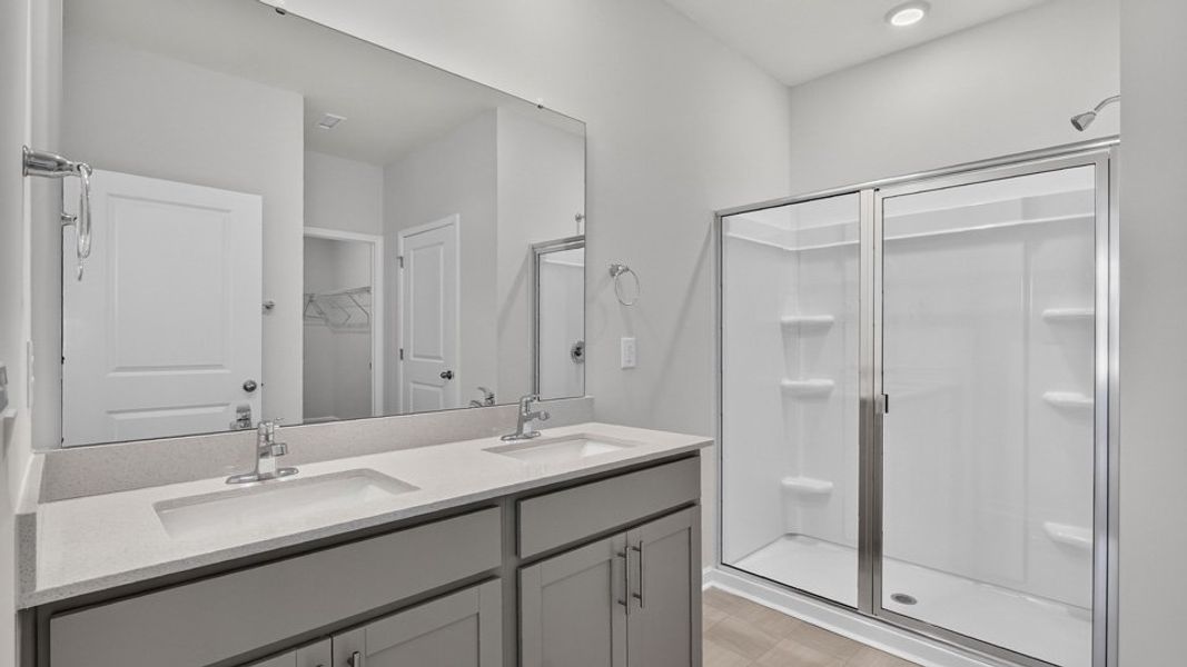 Furnished interior view inside a new home in The Grove at Matthews Landing, Fuquay Varina (Image 10).