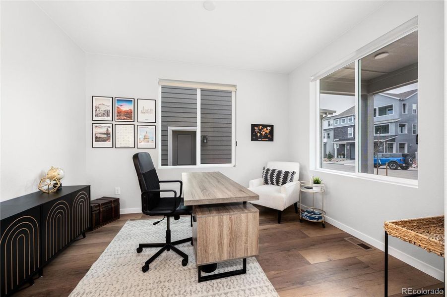 Light and bright office/den