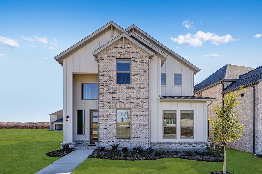 Representative exterior photo of a completed home built from the Mercer by Taylor Morrison in The Ranch at Uptown Celina, Celina, TX (Image 17).
