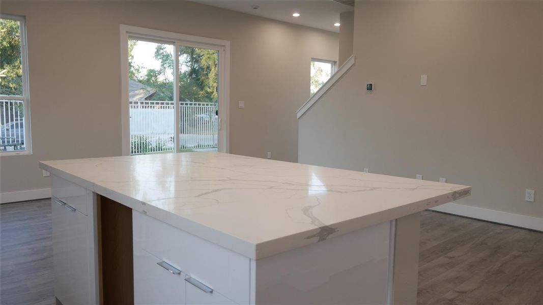 Oversized island in Kitchen in open concept Oversized island in Kitchen in open concept