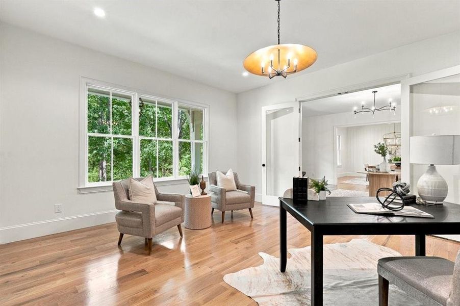 Furnished interior view inside a new home in , Roswell (Image 58).