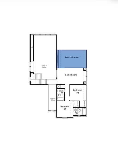 2D floor plan layout of this home in Monterra, Fate, TX (Image 4).