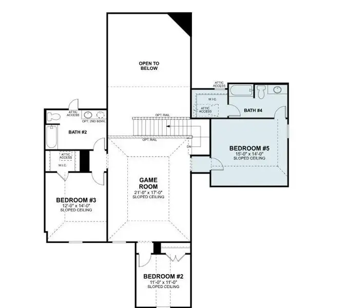 2D floor plan layout of this home in Sorella, Tomball, TX (Image 4).