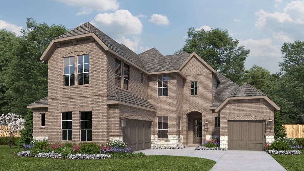Representative exterior photo of a completed home built from the 560A by Britton Homes in Fields 60', Frisco, TX (Image 4).