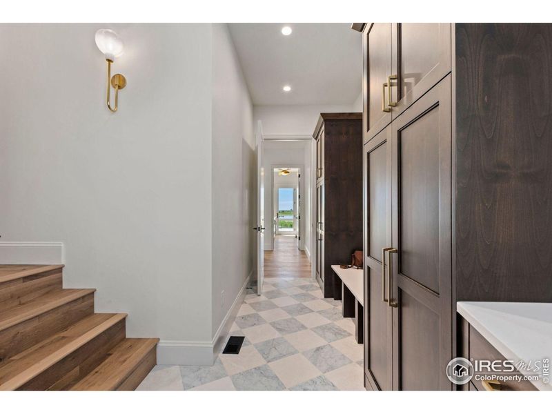 Laundry and mud room