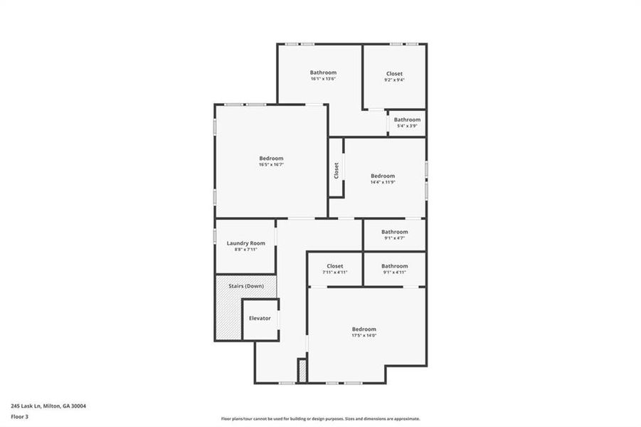 2D floor plan layout of this home in , Milton, GA (Image 31).