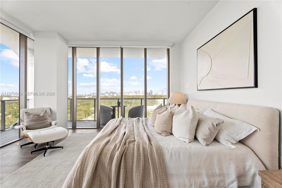 Furnished interior view inside a new home in , Miami (Image 8).