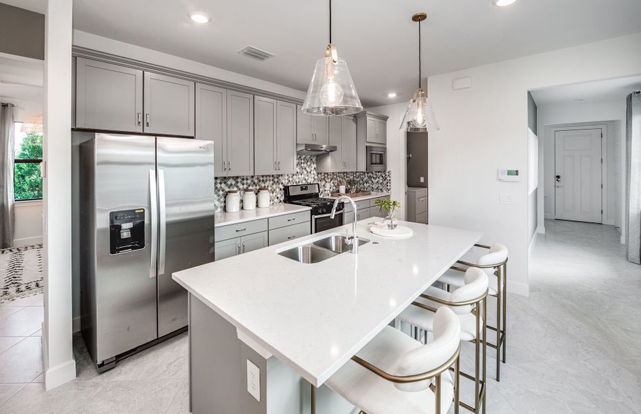 Furnished interior view inside a new home in Del Webb Oak Creek, North Fort Myers (Image 18).
