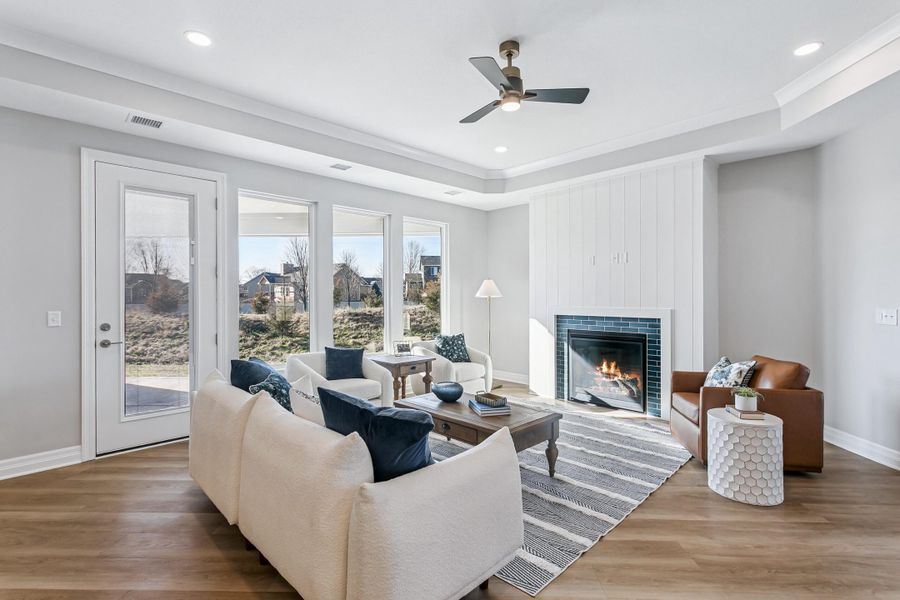 Representative furnished interior of a home built from the Haven by Perfection Builders in The Courtyards at Cornerstone, Andover (Image 5).
