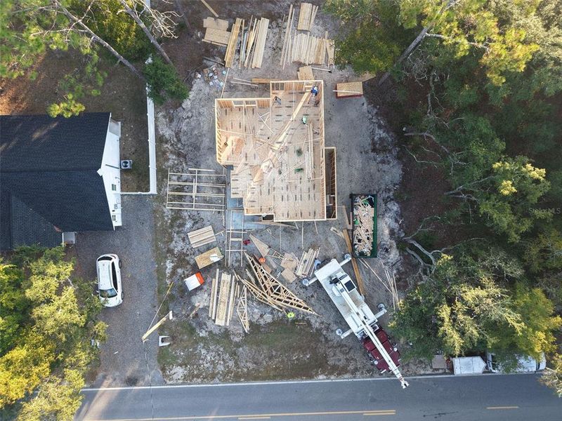 In-progress construction of a new home in , Interlachen, FL (Image 7).