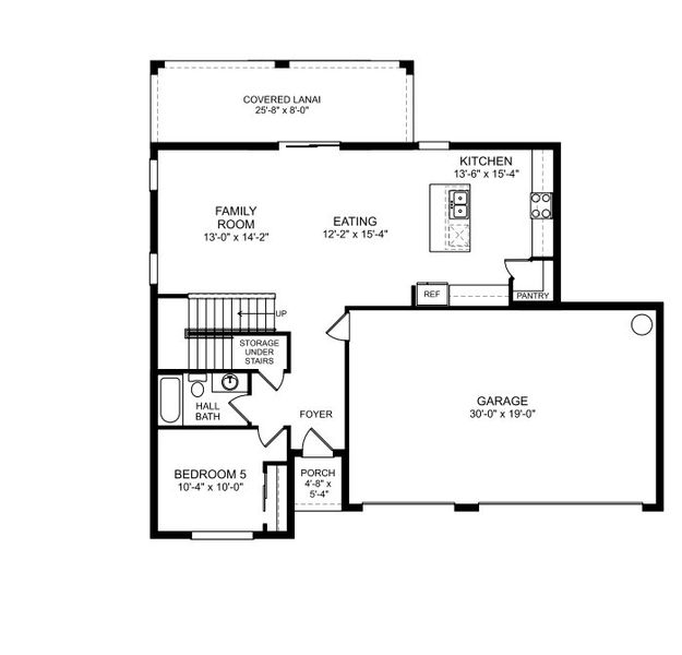2D floor plan layout of this home in Beresford Woods, Deland, FL (Image 2).