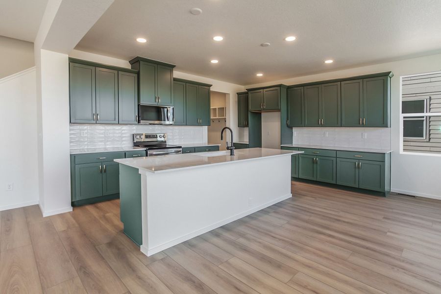 Furnished interior view inside a new home in Trailside, Timnath (Image 5).