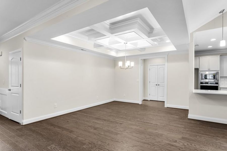 Representative unfurnished interior of a home built from the Ellington by Keystone Homes NC in Weybridge, Burlington (Image 26). Representative unfurnished interior of a home built from the Ellington by Keystone Homes NC in Weybridge, Burlington (Image 26).