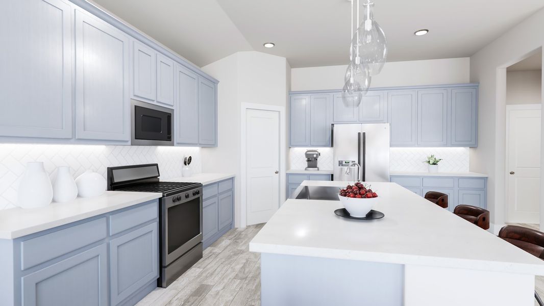 Representative furnished interior of a home built from the Dylan by Tri Pointe Homes in Painted Tree, McKinney (Image 10).