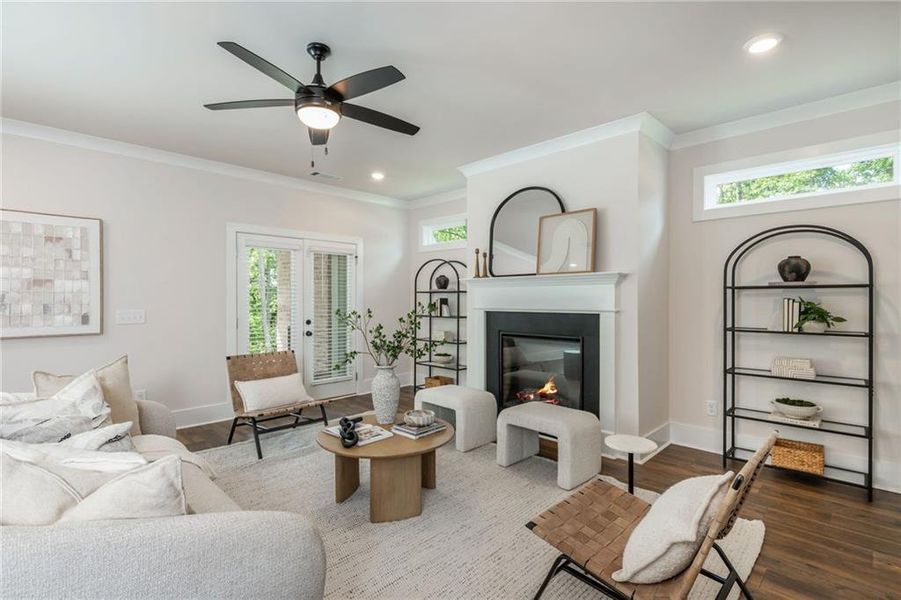 Furnished interior view inside a new home in , Flowery Branch (Image 16). Furnished interior view inside a new home in , Flowery Branch (Image 16).