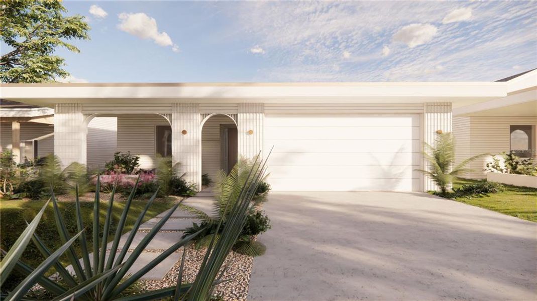 Front exterior of a new home in , Lady Lake, FL, highlighting curb appeal (Image 1).