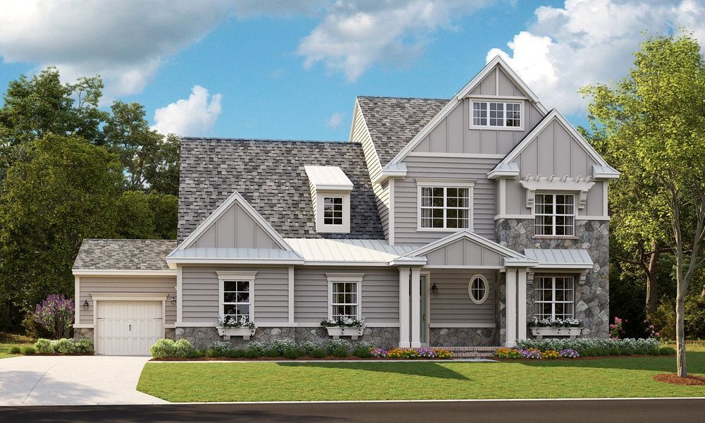 Representative exterior photo of a completed home built from the Marin by Classica Homes in McLean - Hunts Point, Belmont, NC (Image 27).