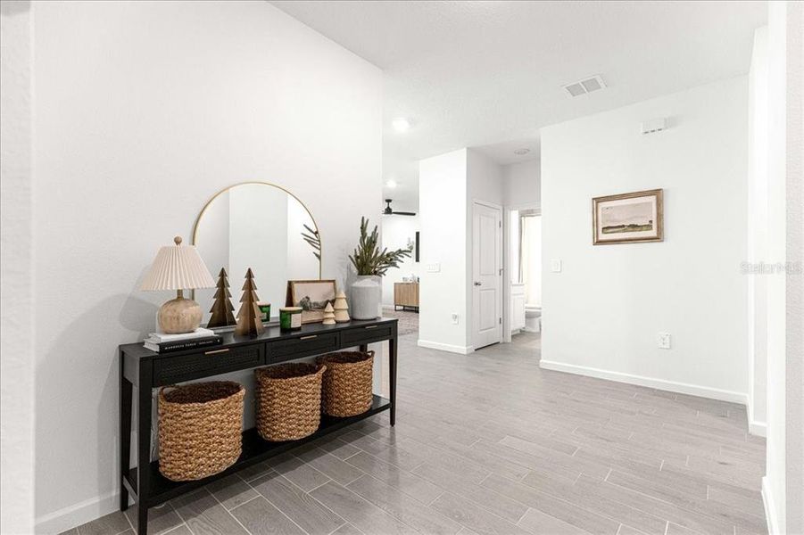 Furnished interior view inside a new home in Millwood: Millwood Estates - The Enclave, Ocala (Image 9). Furnished interior view inside a new home in Millwood: Millwood Estates - The Enclave, Ocala (Image 9).