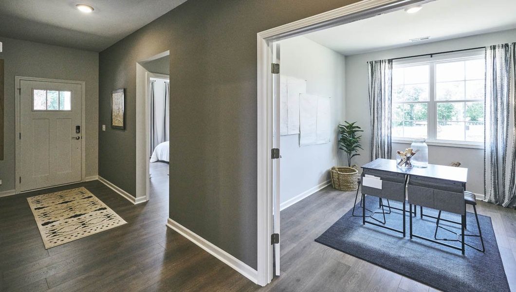 Representative furnished interior of a home built from the Dover by D.R. Horton in Quarry Hills - Freedom, Swepsonville (Image 29).