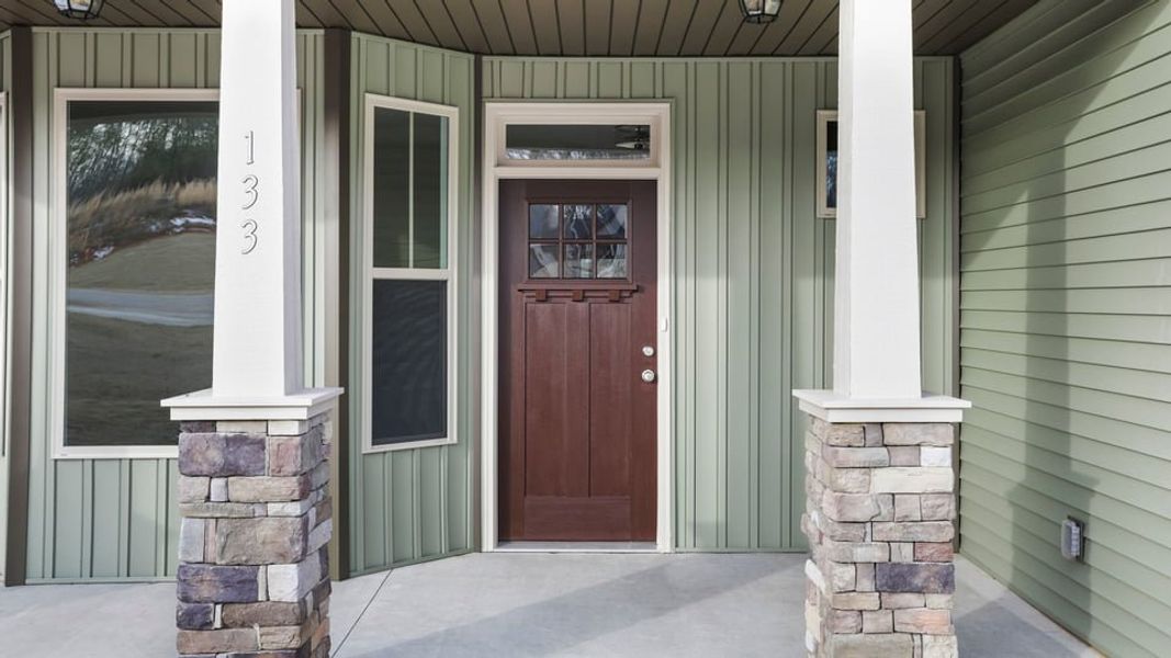 Exterior details and patio area of a home in Pine Lake Estates, Anderson (Image 3).