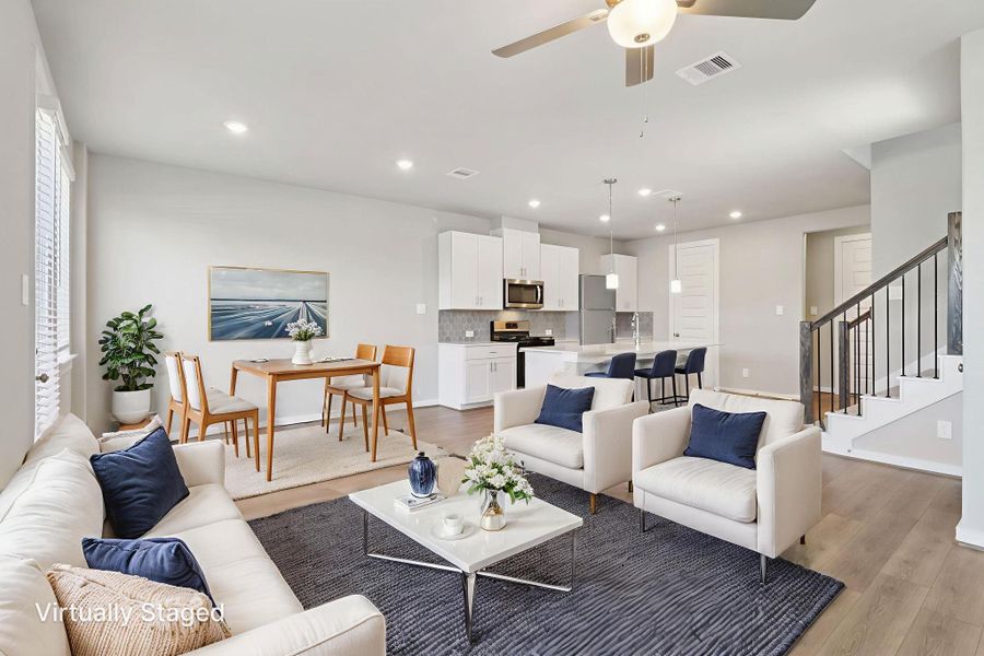 Furnished interior view inside a new home in Cole Creek Crossing, Houston (Image 3).