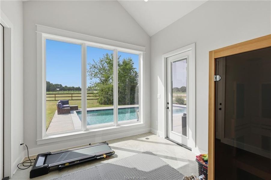 Exterior details and patio area of a home in , Bryan (Image 4).