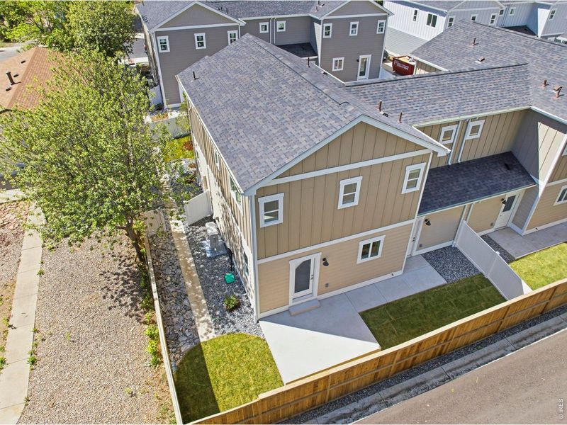 Exterior details and patio area of a home in , Loveland (Image 24).
