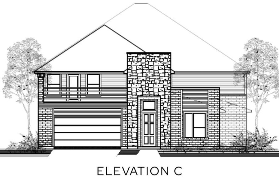 Representative rendering of the exterior for the The Montgomery by Lillian Custom Homes (Image 7).
