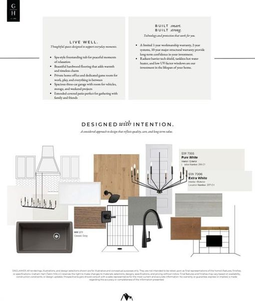 Sample of building materials used in homes in Pecan Grove, Burleson (Image 3).