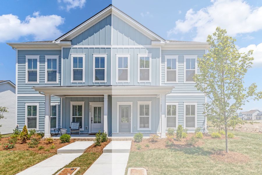 Front exterior of a new home in Carothers Farms, Nolensville, TN, highlighting curb appeal (Image 18).