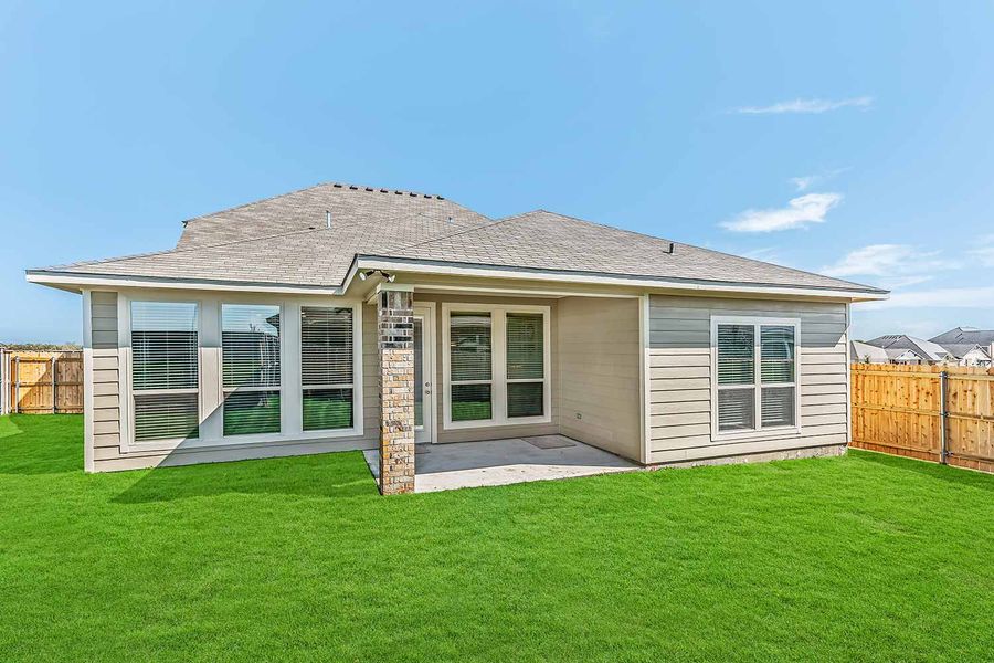 Representative exterior details of a home built from the Florence by Omega Builders in Three Creeks, Belton (Image 3). Representative exterior details of a home built from the Florence by Omega Builders in Three Creeks, Belton (Image 3).