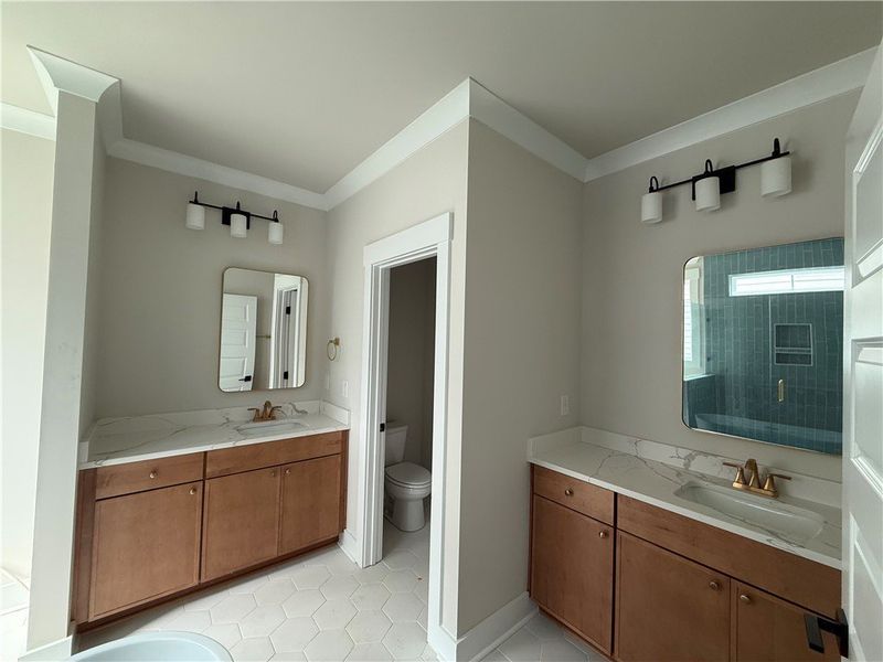 Furnished interior view inside a new home in Walker's Pointe, Anderson (Image 10).