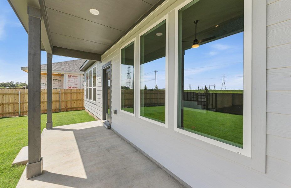 Exterior details and patio area of a home in Kuempel Farms, Pflugerville (Image 24).
