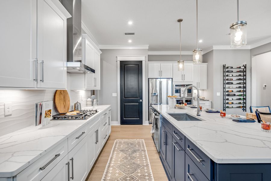 Representative furnished interior of a home built from the Lucas by Fischer Homes in The Villas at Longleaf Park, a Watersound Origins® community, Inlet Beach (Image 7).