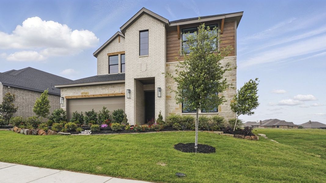 Representative exterior photo of a completed home built from the CYPRESS by D.R. Horton in Clearview Ranch, Royse City, TX (Image 20). Representative exterior photo of a completed home built from the CYPRESS by D.R. Horton in Clearview Ranch, Royse City, TX (Image 20).
