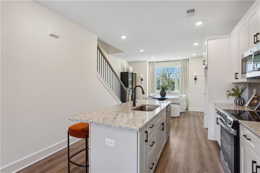 Furnished interior view inside a new home in , Atlanta (Image 10). Furnished interior view inside a new home in , Atlanta (Image 10).