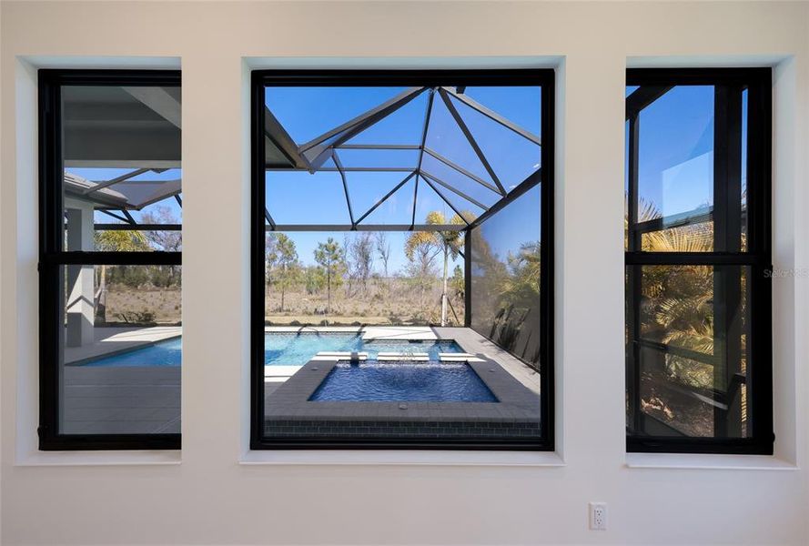 Exterior details and patio area of a home in Wild Blue at Waterside, Sarasota (Image 38). Exterior details and patio area of a home in Wild Blue at Waterside, Sarasota (Image 38).