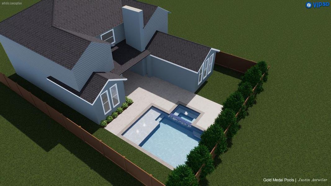 Exterior rendering of this home design in , Dallas, TX (Image 4).