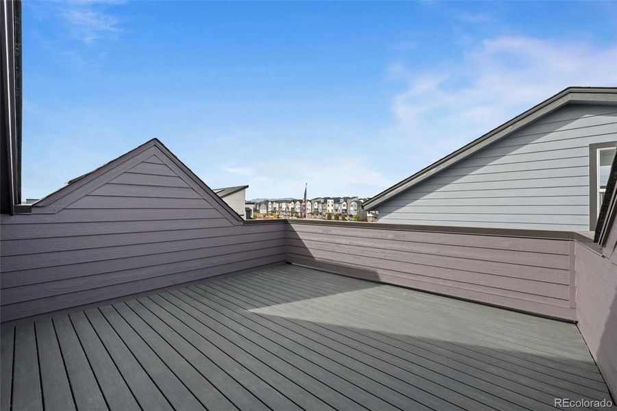 Exterior details and patio area of a home in Baseline, Broomfield (Image 31).
