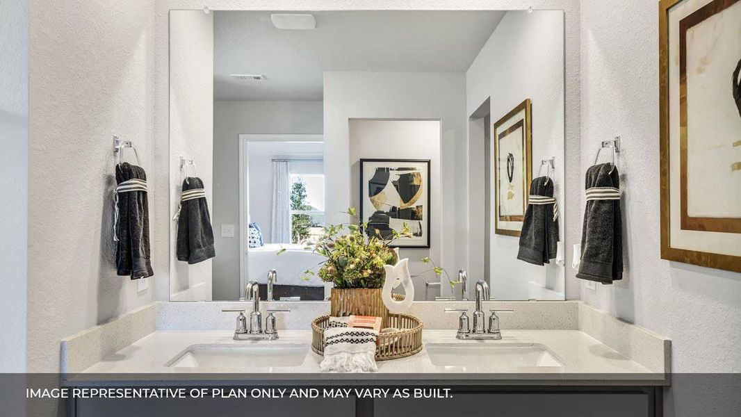 Furnished interior view inside a new home in Prairie Lakes, Buda (Image 24).