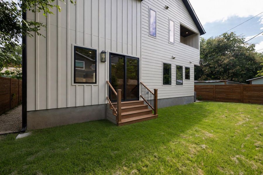 Exterior details and patio area of a home in , Austin (Image 25).