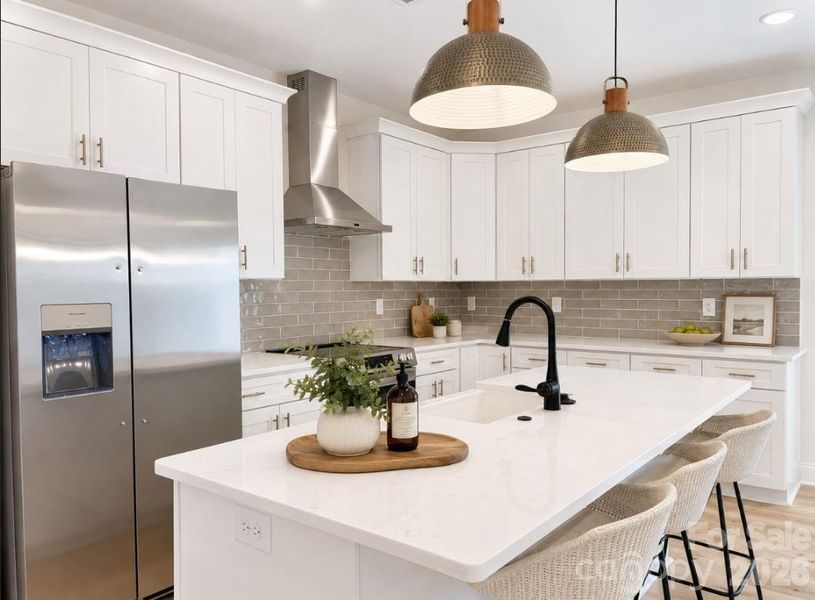 Kitchen virtually staged