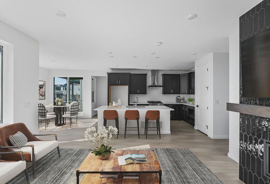Homesite 43 Great Room + Kitchen - Virtually Staged - 3 of 8 Homesite 43 Great Room + Kitchen - Virtually Staged - 3 of 8