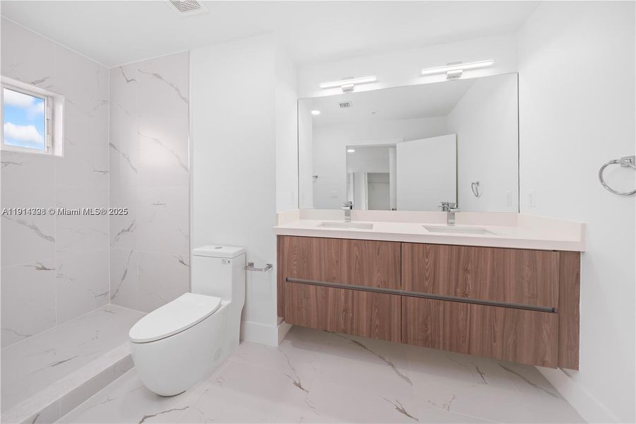 Furnished interior view inside a new home in , Miami (Image 10).