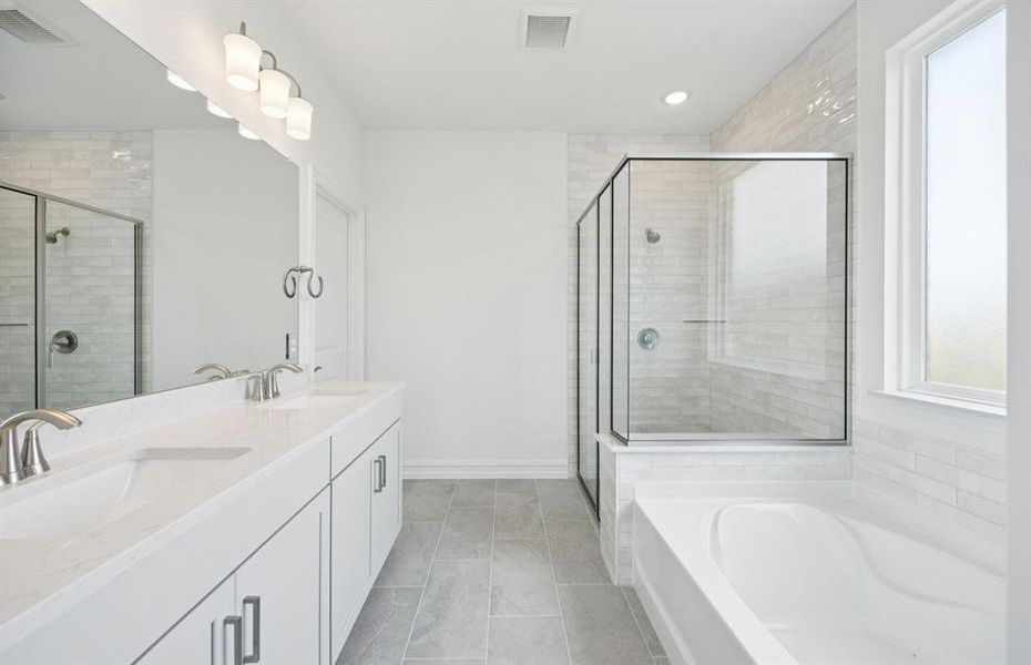Owner's private bath with double vanity Owner's private bath with double vanity