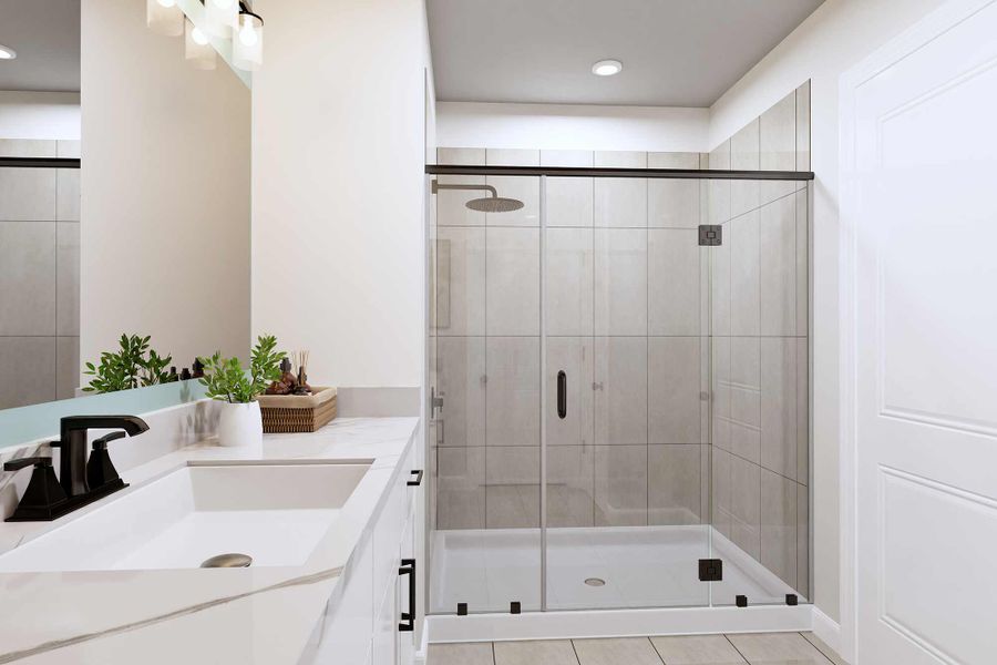 Representative furnished interior of a home built from the The Mistflower by David Weekley Homes in Hardy Pond Townhomes, Rock Hill (Image 6).