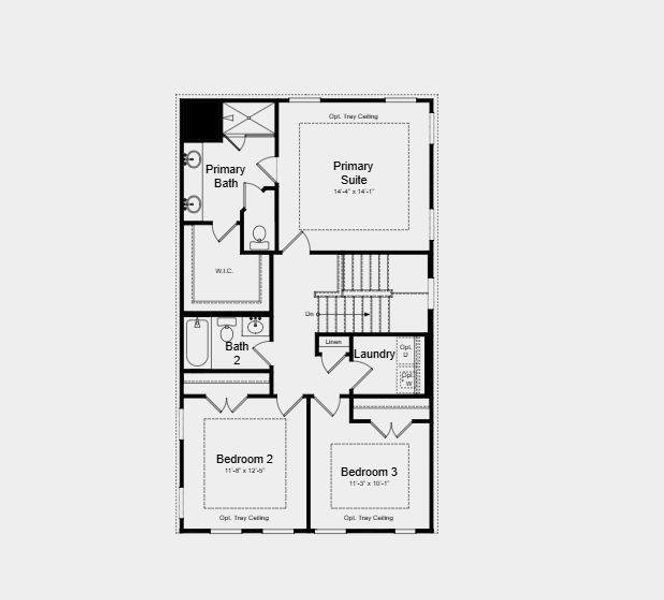 2D floor plan layout of this home in Auburn Glen, Dacula, GA (Image 4).