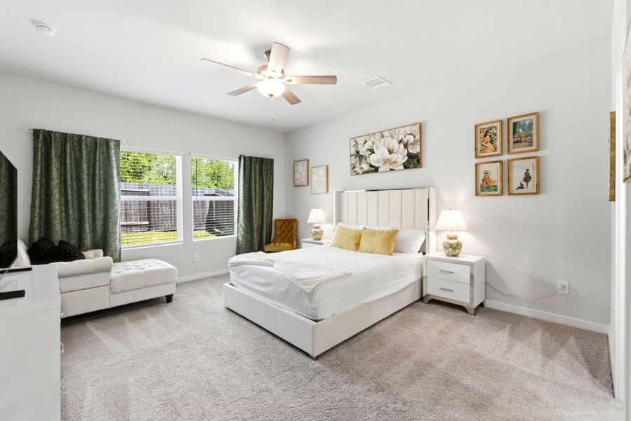 Furnished interior view inside a new home in Lakes at Black Oak, Magnolia (Image 11). Furnished interior view inside a new home in Lakes at Black Oak, Magnolia (Image 11).